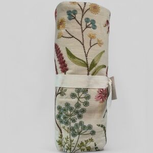 New Spring Garden Embroidered Cotton Table Throw 50”x50”